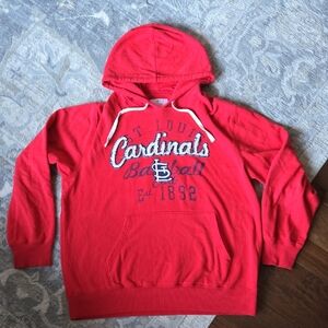 St. Louis Cardinals Red Large Patchwork Pullover Hoodie Sweatshirt
